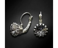 Diamond Sky Jewelry Auskarai moterims DiamondSky „Vintage VI (Juodas Patina)“ su Swarovski kristalais