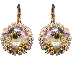 Diamond Sky Jewelry Auskarai moterims DiamondSky „Glare III (Luminous Žalias)“ su Swarovski kristalais