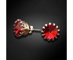 Diamond Sky Jewelry Auskarai moterims DiamondSky „Vintage VII (Scarlet)“ su Swarovski kristalais