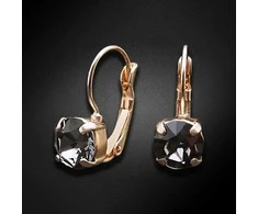 Diamond Sky Jewelry Auskarai moterims DiamondSky „Glory (Sidabrinis Night)“ su Swarovski kristalais