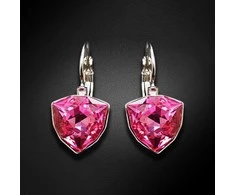 Diamond Sky Jewelry Auskarai moterims DiamondSky „Bermuda Triangle (Rose)“ su Swarovski kristalais