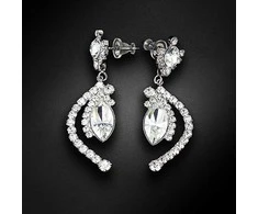 Diamond Sky Jewelry Auskarai moterims DiamondSky „J'Adore V“ su Swarovski kristalais