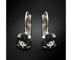 Diamond Sky Jewelry Auskarai moterims DiamondSky „Glory (Sidabrinis Night)“ su Swarovski kristalais