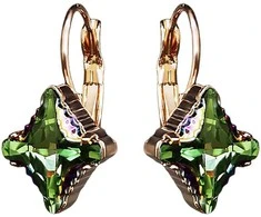 Diamond Sky Jewelry Auskarai moterims DiamondSky „Byzantine Cross (Peridot Scarabaeus Žalias)“ su Swarovski kristalais