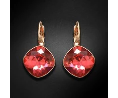 Diamond Sky Jewelry Auskarai moterims DiamondSky „Glare IV (Padparadscha)“ su Swarovski kristalais