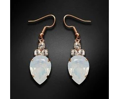 Diamond Sky Jewelry Auskarai moterims DiamondSky „Leonora (Baltas Opal)“ su Swarovski kristalais