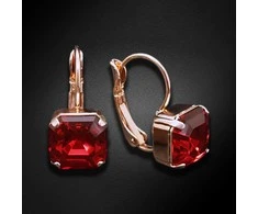 Diamond Sky Jewelry Auskarai moterims DiamondSky „Imperial (Scarlet)“ su Swarovski kristalais
