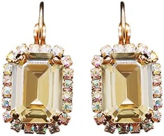 Diamond Sky Jewelry Auskarai moterims DiamondSky „Lourdes II (Golden Shadow)“ su Swarovski kristalais