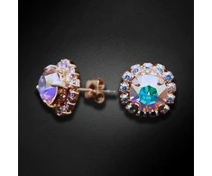 Diamond Sky Jewelry Auskarai moterims DiamondSky „Glory III (Aurore Boreale)“ su Swarovski kristalais