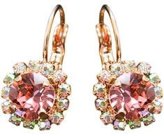 Diamond Sky Jewelry Auskarai moterims DiamondSky „Glory II (Rose Peach)“ su Swarovski kristalais