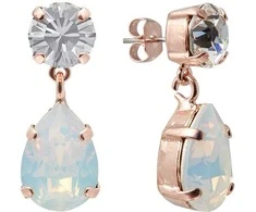 Diamond Sky Jewelry Auskarai moterims DiamondSky „Venus IV (Baltas Opal)“ su Swarovski kristalais