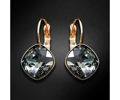 Diamond Sky Jewelry Auskarai moterims DiamondSky „Glare IV (Sidabrinis Night)“ su Swarovski kristalais