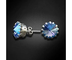 Diamond Sky Jewelry Auskarai moterims DiamondSky „Vintage VII (Light Sapphire Shimmer)“ su Swarovski kristalais