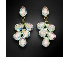 Diamond Sky Jewelry Auskarai moterims DiamondSky „Amber II (Aurore Boreale)“ su Preciosa kristalais