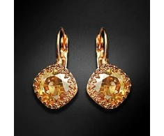 Diamond Sky Jewelry Auskarai moterims DiamondSky „Vintage IV (Golden Shadow)“ su Swarovski kristalais