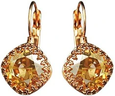 Diamond Sky Jewelry Auskarai moterims DiamondSky „Vintage IV (Golden Shadow)“ su Swarovski kristalais