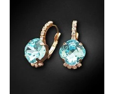 Diamond Sky Jewelry Auskarai moterims DiamondSky „Crete (Aqua Bohemica)“ su Preciosa kristalais