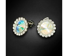 Diamond Sky Jewelry Auskarai moterims DiamondSky „Clarice X (Aurora Borealis)“ su Preciosa kristalais