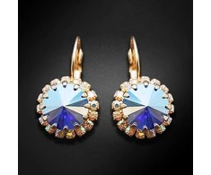 Diamond Sky Jewelry Auskarai moterims DiamondSky „Clarice IX (Sapphire Shimmer)“ su Swarovski kristalais