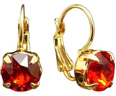 Diamond Sky Jewelry Auskarai moterims DiamondSky „Glory (Light Siam)“ su Swarovski kristalais