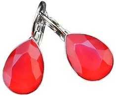 Diamond Sky Jewelry Auskari "Kristāla Lāse (Royal Raudona)" ar Swarovski™ kristāliem