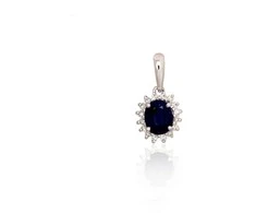 Diamond Sky Jewelry Золотой кулон с бриллиантами "Ферро IV" из белого золота 585 пробы