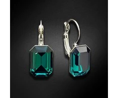 Diamond Sky Jewelry Серьги "Лурдес (Emerald)" с кристаллами Swarovski™