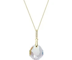 Diamond Sky Jewelry Kaklo papuošalas moterims DiamondSky "Calathea (Crystal Shimmer)" su Swarovski kristalais