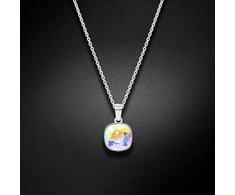 Diamond Sky Jewelry Kaklo papuošalas moterims DiamondSky "Glare (Aurora Borealis)" su Swarovski kristalais