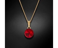 Diamond Sky Jewelry Kaklo papuošalas moterims DiamondSky "Clarice II (Light Siam)" su Swarovski kristalais