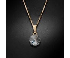 Diamond Sky Jewelry Kaklo papuošalas moterims DiamondSky "Clarice II (Sidabrinis Night)" su Swarovski kristalais