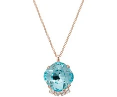 Diamond Sky Jewelry Kaklo papuošalas moterims Diamond Sky "Crete (Aqua Bohemica)" su Preciosa™ kristalais