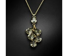 Diamond Sky Jewelry Kaklo papuošalas moterims DiamondSky "Amber II (Juodas Diamond)" su Preciosa kristalais