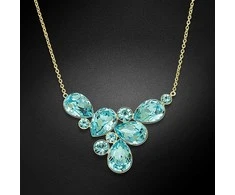Diamond Sky Jewelry Kaklo papuošalas moterims DiamondSky "Fillory Magic (Aqua Bohemica)" su Preciosa kristalais