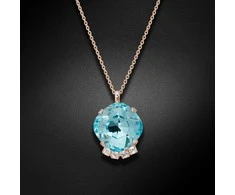 Diamond Sky Jewelry Kaklo papuošalas moterims Diamond Sky "Crete (Aqua Bohemica)" su Preciosa™ kristalais