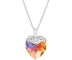 Diamond Sky Jewelry Kaklo papuošalas moterims DiamondSky "Cupid II (Mėlyna AB)" su Swarovski kristalais