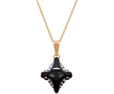 Diamond Sky Jewelry Kaklo papuošalas moterims DiamondSky "Crystal Rhombus II (Graphite Lite Chrome)" su Swarovski kristalais