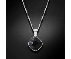 Diamond Sky Jewelry Kaklo papuošalas moterims DiamondSky "Glare II (Jet)" su Swarovski kristalais