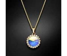 Diamond Sky Jewelry Kaklo papuošalas moterims DaimondSky „Clarice (Aurore Boreale)“ su Swarovski kristalais