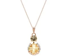 Diamond Sky Jewelry Kaklo papuošalas moterims Diamond Sky "Glare (Jonquil)" su Preciosa™ kristalais