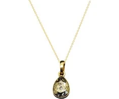 Diamond Sky Jewelry Kaklo papuošalas moterims DaimondSky Crystal Drop (Gold Patina) su Swarovski kristalais