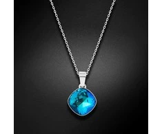 Diamond Sky Jewelry Kaklo papuošalas moterims DiamondSky "Glare II (Bermuda Mėlyna)" su Swarovski kristalais