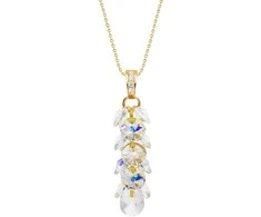 Diamond Sky Jewelry Kaklo papuošalas moterims DiamondSky "Flamenco (Aurora Borealis)" su Swarovski kristalais