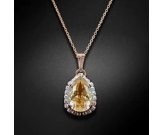 Diamond Sky Jewelry Kaklo papuošalas moterims DiamondSky Celestial Drop III (Golden Shadow) su Swarovski kristalais