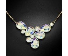 Diamond Sky Jewelry Kaklo papuošalas moterims DiamondSky "Fillory Magic (Aurore Boreale)" su Preciosa kristalais