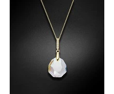 Diamond Sky Jewelry Kaklo papuošalas moterims DiamondSky "Calathea (Crystal Shimmer)" su Swarovski kristalais