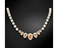 Diamond Sky Jewelry Kaklo papuošalas moterims DiamondSky „Leonora (Golden Shadow)“ su Swarovski kristalais