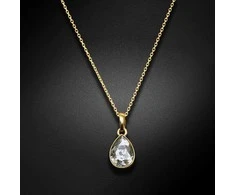 Diamond Sky Jewelry Kaklo papuošalas moterims DaimondSky Crystal Drop (Sidabrinis Patina) su Swarovski kristalais