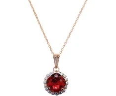 Diamond Sky Jewelry Kaklo papuošalas moterims DiamondSky Glare III (Scarlet) su Swarovski kristalais