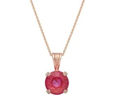 Diamond Sky Jewelry Kaklo papuošalas moterims DiamondSky „Juno (Lotus Rožinė DeLite)“ su Swarovski kristalais